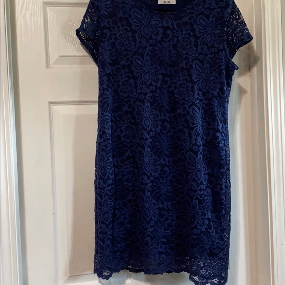 Blue lace dress